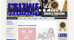 Desktop Screenshot of isizwehospitality.co.za