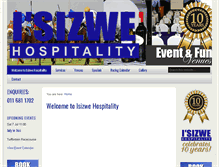 Tablet Screenshot of isizwehospitality.co.za